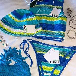 GANNI TOP AND BOTTOM ONLY- NO HAT